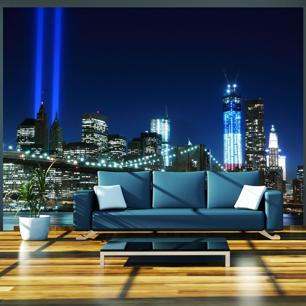 marque generique - 350x270 Papier peint New York Ville et Architecture Superbe Floodlights over NYC - Papier peint