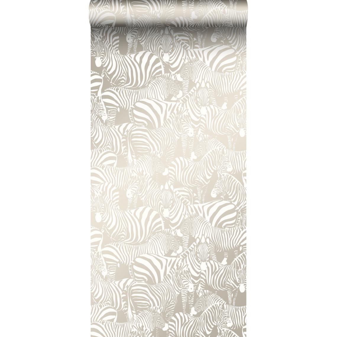 Origin - Origin papier peint zèbres gris - 346837 - 53 cm x 10,05 m - Papier peint