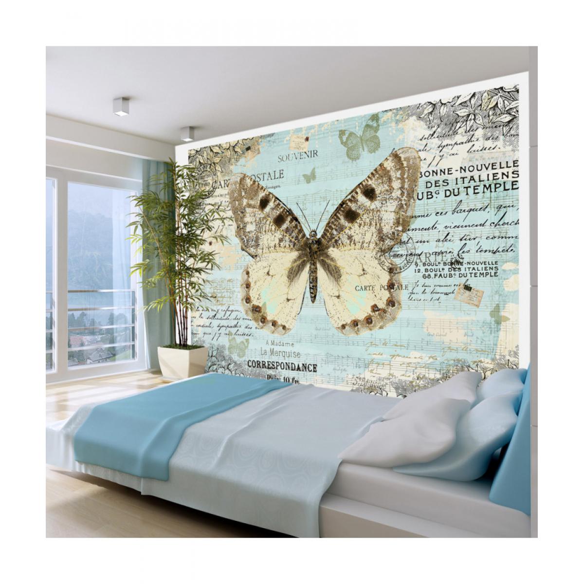 Artgeist - Papier peint - Postcard with butterfly 200x140 - Papier peint