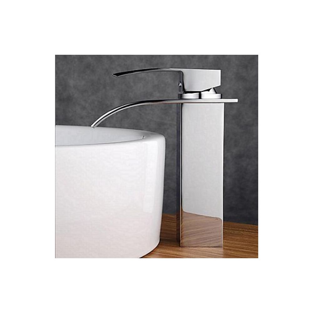 Lookshop - Robinet salle de bain robuste avec mitigeur, style contemporain et finition en métal chromé - Robinet de lavabo