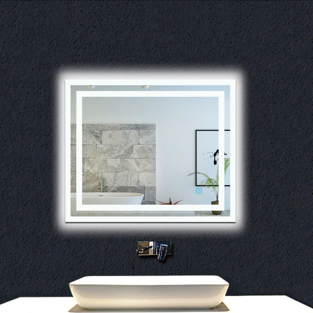 marque generique - Miroir de salle de bain avec lumières Led 100x60cm (LxH) - Miroir de salle de bain