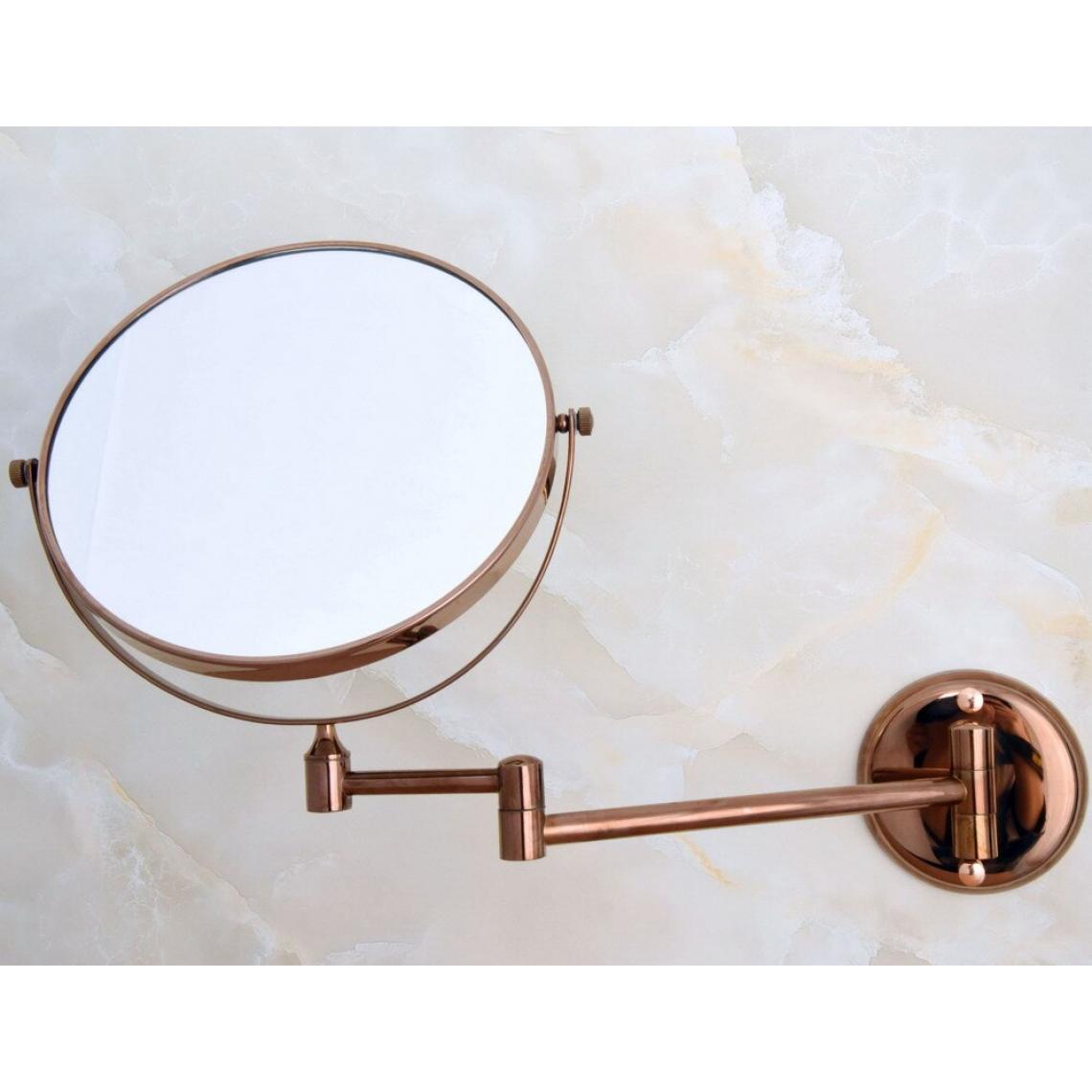 Universal - Bras pliés étendus rose doré cuivre mur loupe miroir miroir cosmétique madame miroir(Or) - Miroir de salle de bain