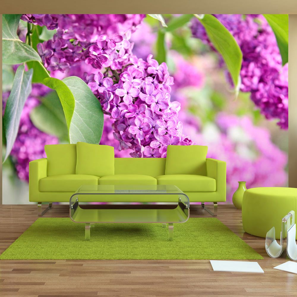 Bimago - Papier peint - Lilac flowers - Décoration, image, art | Fleurs | - Papier peint