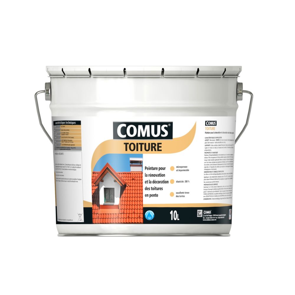 Comus - COMUS TOITURE - Tuile 10L - Peinture décorative imperméable pour la rénovation des toitures - COMUS - Peinture extérieure