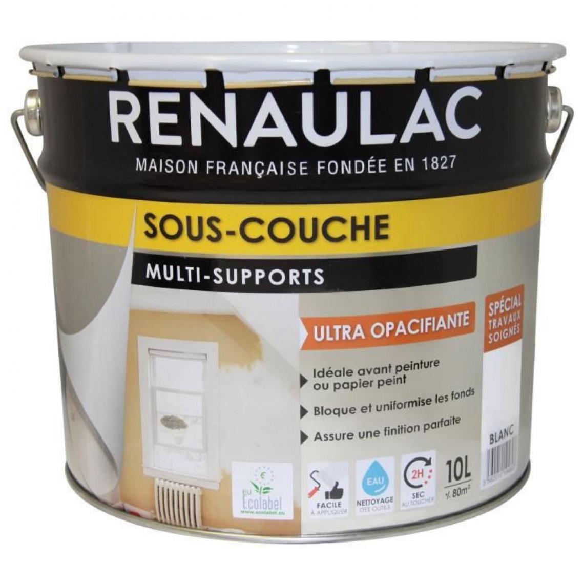 Renaulac - RENAULAC Sous-couche multi-supports - 10 L - Blanc - Enduit