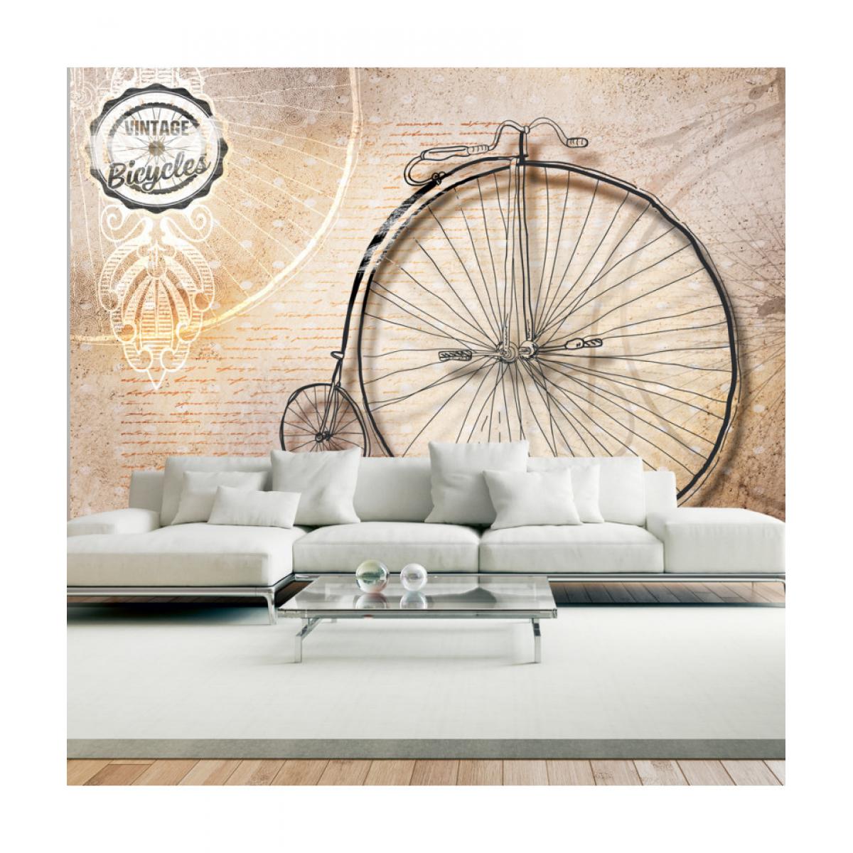 Artgeist - Papier peint - Vintage bicycles - sepia 100x70 - Papier peint