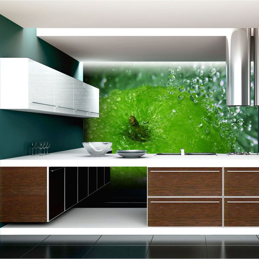 Bimago - Papier peint - Pomme verte - Décoration, image, art | Motifs de cuisine | - Papier peint