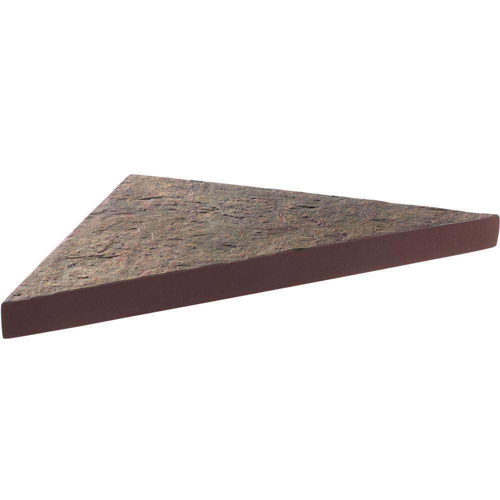 U-Tile - Etagère d'angle pierre naturelle (modèle cuivre) - 24 x 24 cm x 2,4 cm d'épaisseur (résiste jusqu'à 15 kilos) - Receveur de douche