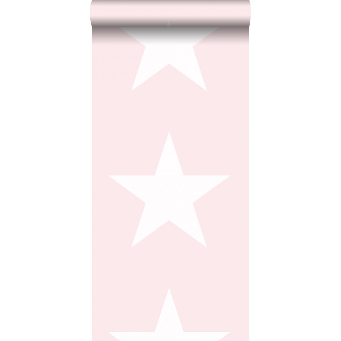 ESTAhome - ESTAhome papier peint étoiles rose clair - 138946 - 0.53 x 10.05 m - Papier peint