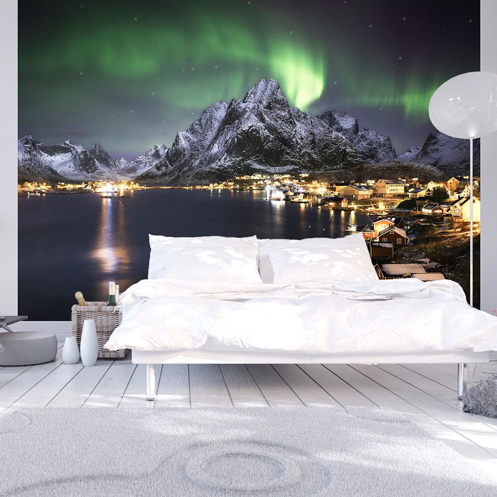 marque generique - 100x70 Papier peint Montagnes Paysages Joli Aurora borealis - Papier peint