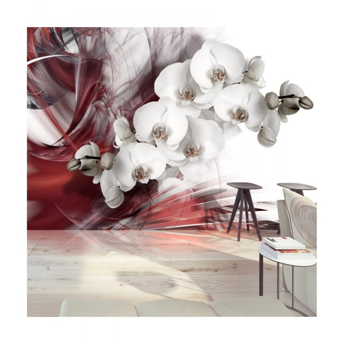 Artgeist - Papier peint - Orchid in red 100x70 - Papier peint