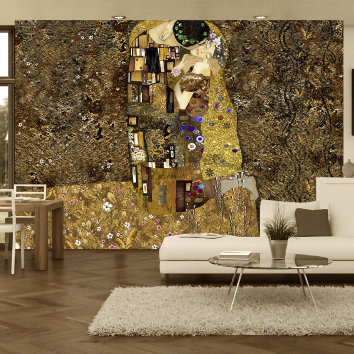 Artgeist - Papier peint - Klimt inspiration - Golden Kiss .Taille : 100x70 - Papier peint
