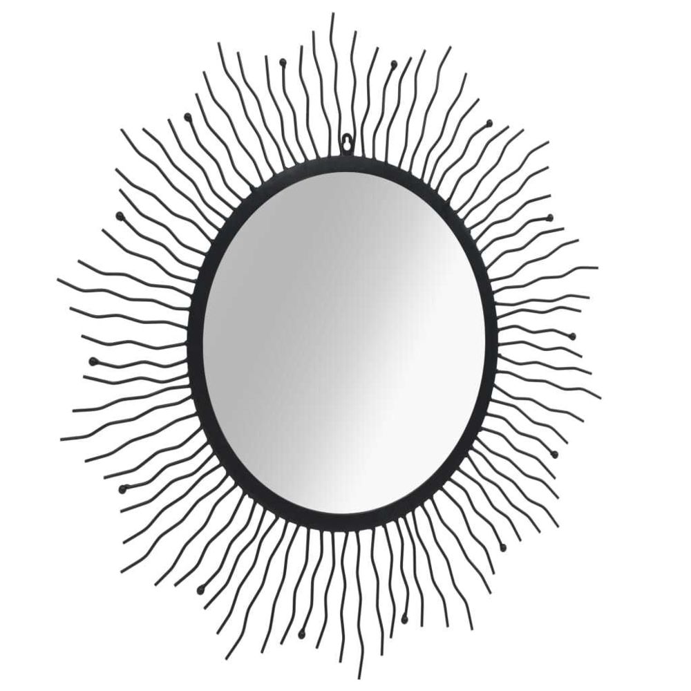 marque generique - Icaverne - Miroirs selection Miroir mural de jardin Rayons de soleil 80 cm Noir - Miroir de salle de bain