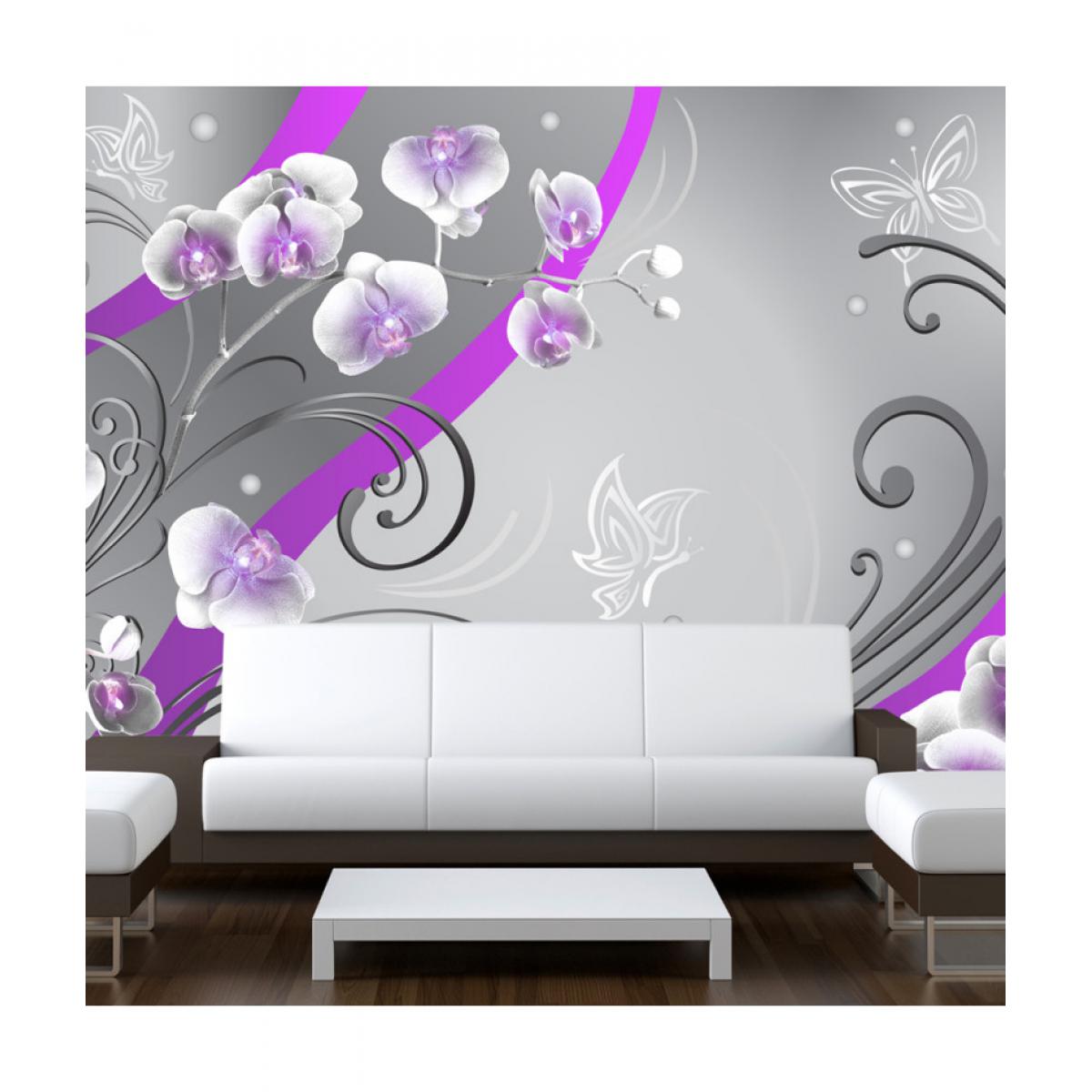 Artgeist - Papier peint - Purple orchids - variation 200x140 - Papier peint