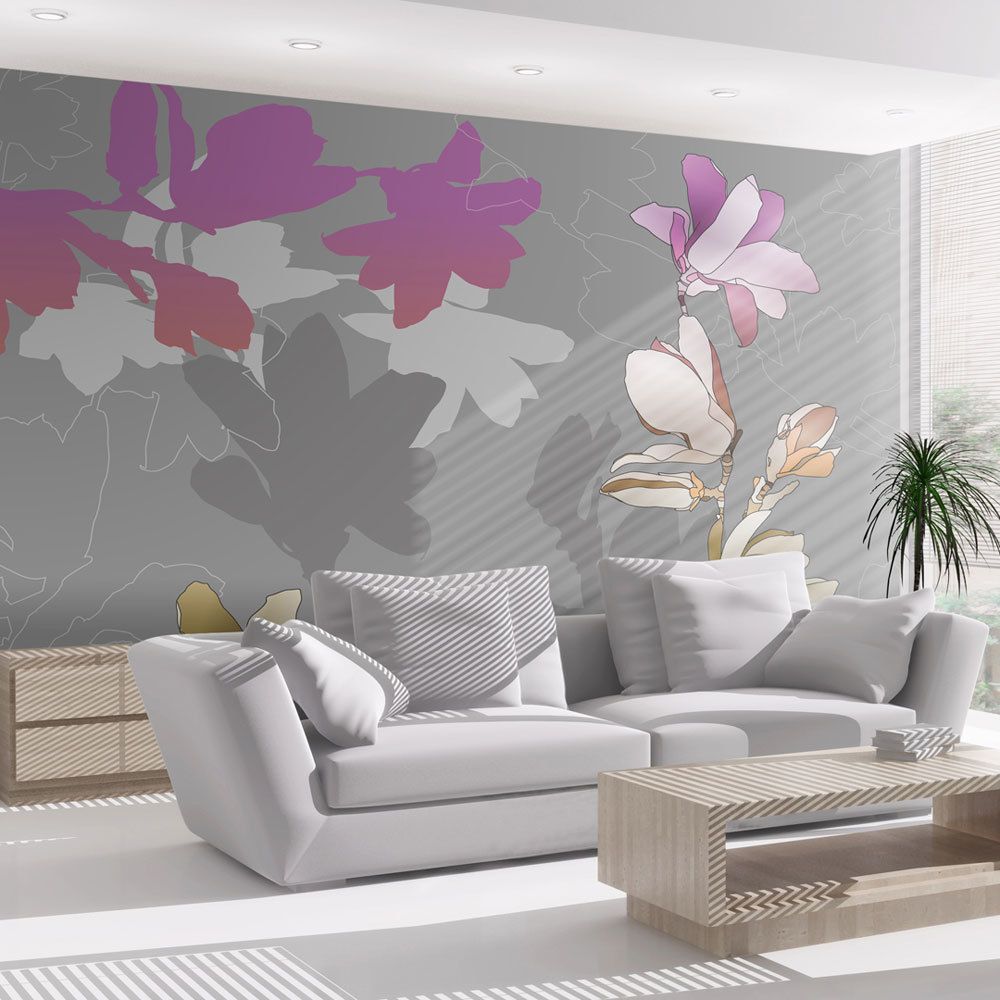 marque generique - 250x193 Papier peint Motifs floraux Fonds et Dessins Distingué Magnolias en pastels - Papier peint