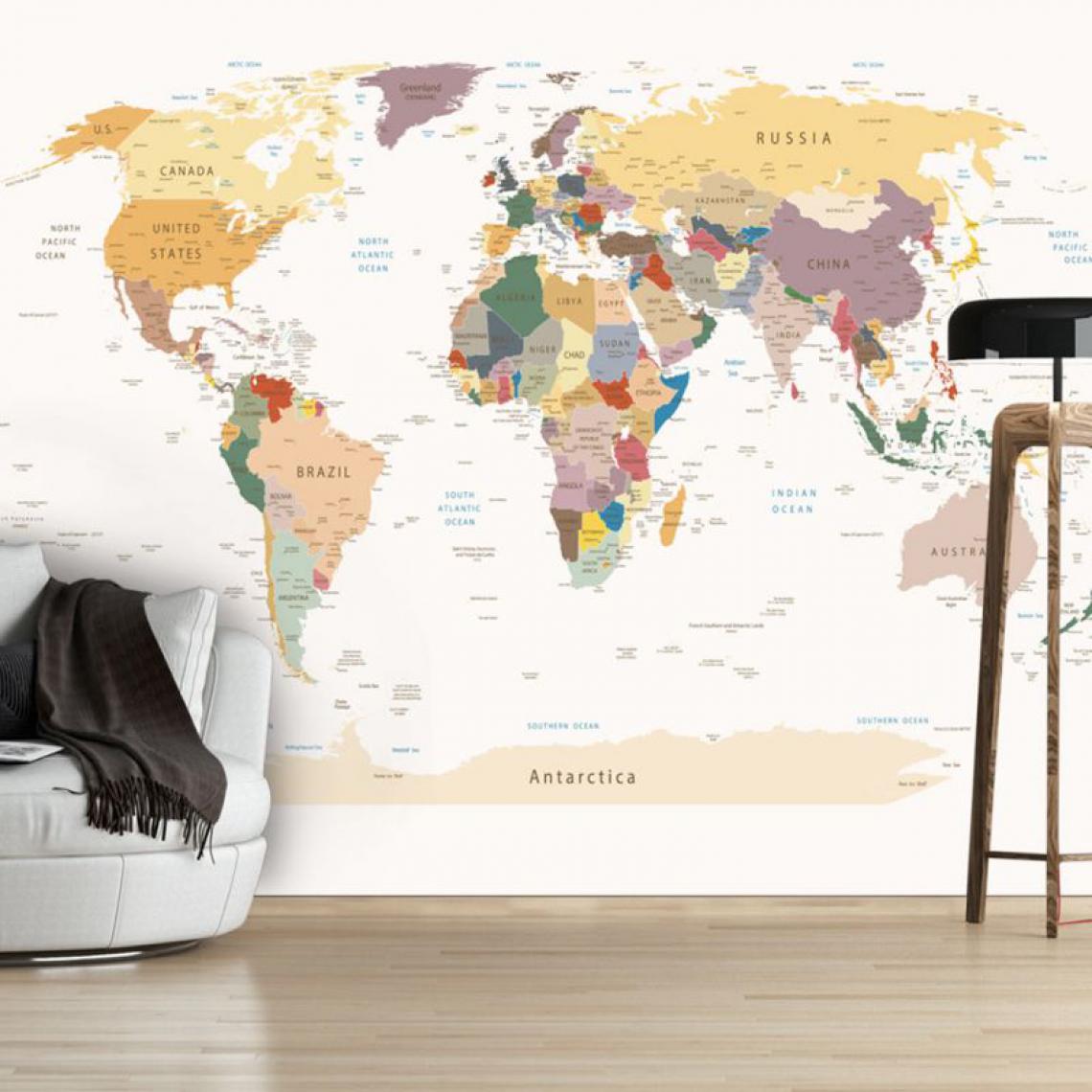 Artgeist - Papier peint - World Map .Taille : 100x70 - Papier peint