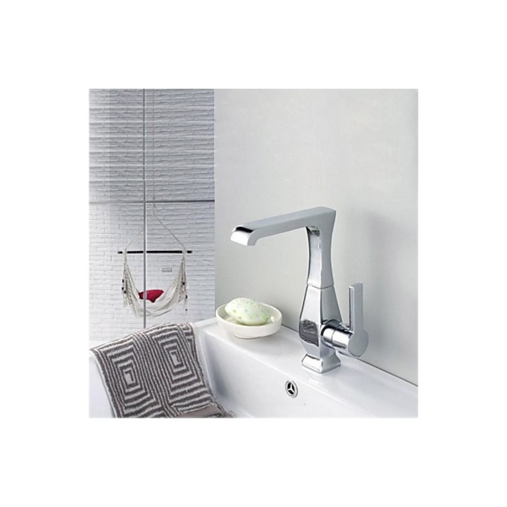 Lookshop - Robinet salle de bain rotatif finition en chrome pour un style contemporain - Robinet de lavabo