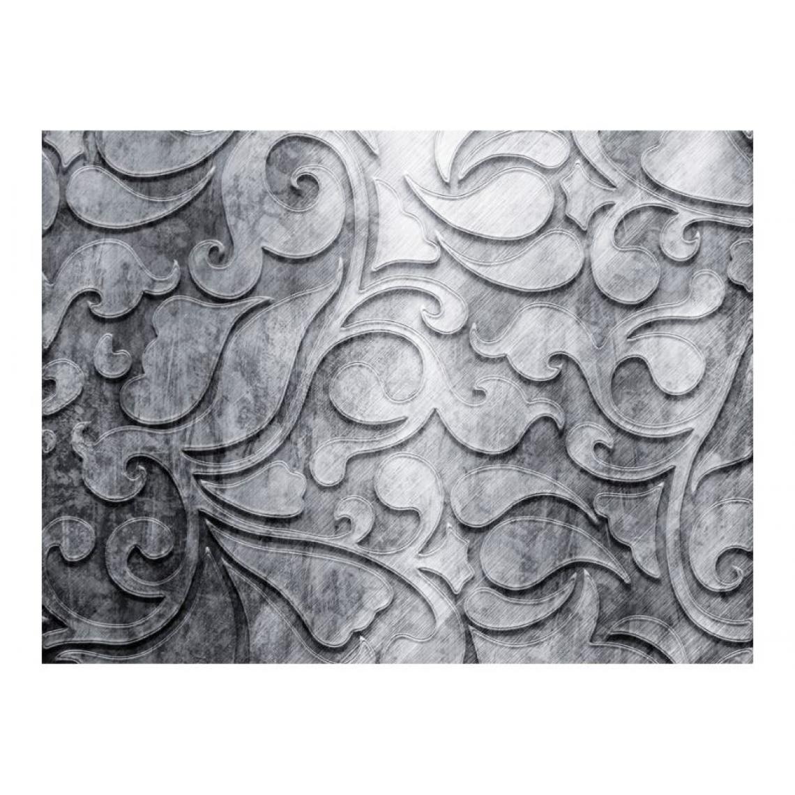 Artgeist - Papier peint - Fond argenté avec motif floral .Taille : 250x193 - Papier peint