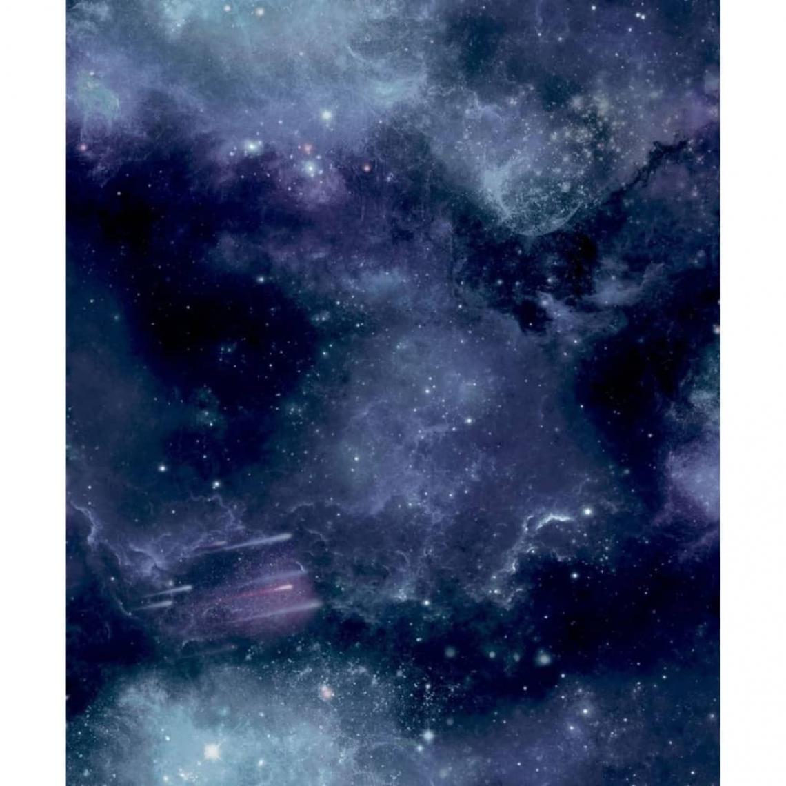 GOOD VIBES - Good Vibes Papier peint Galaxy with Stars Noir et violet - Papier peint