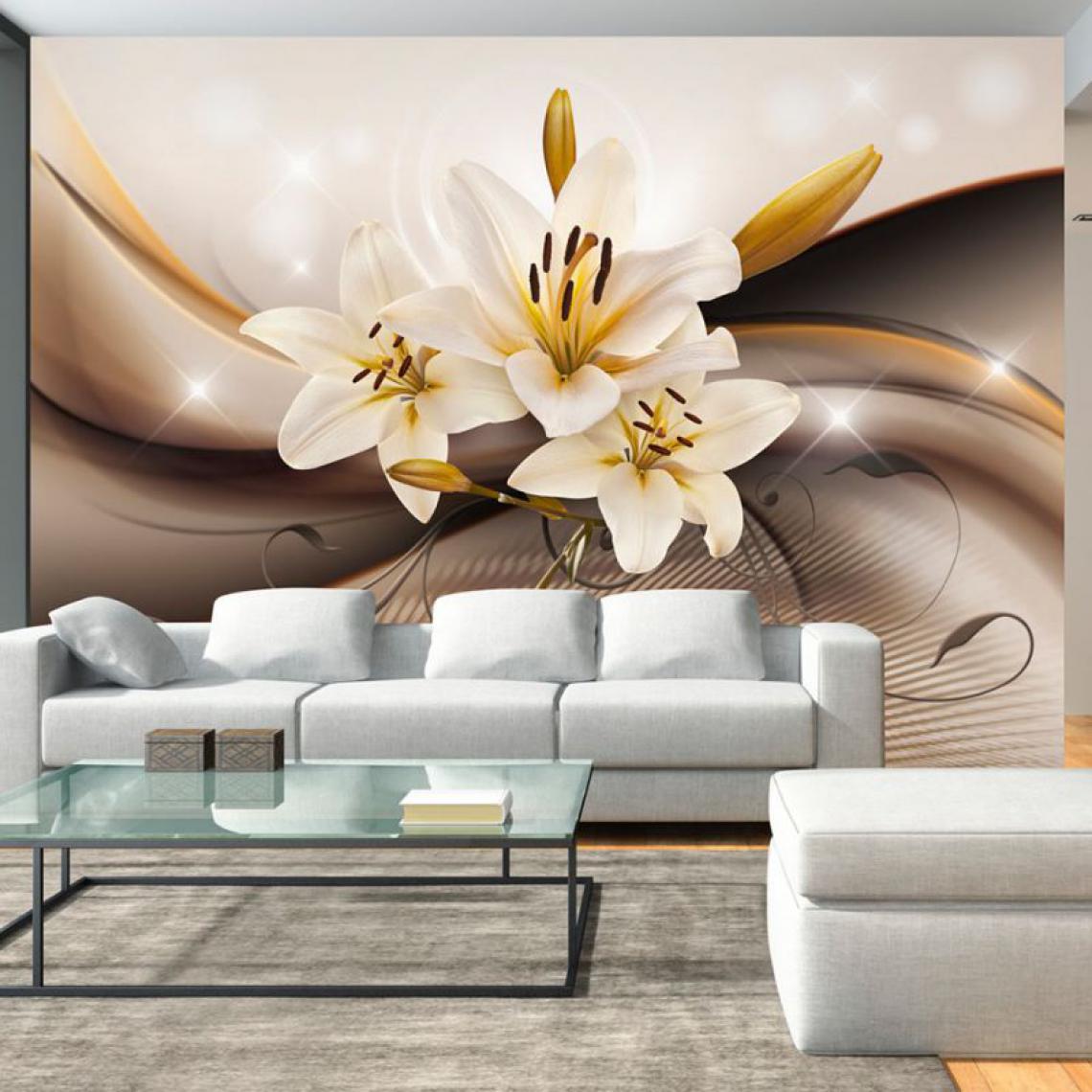 Artgeist - Papier peint - Golden Lily .Taille : 300x210 - Papier peint