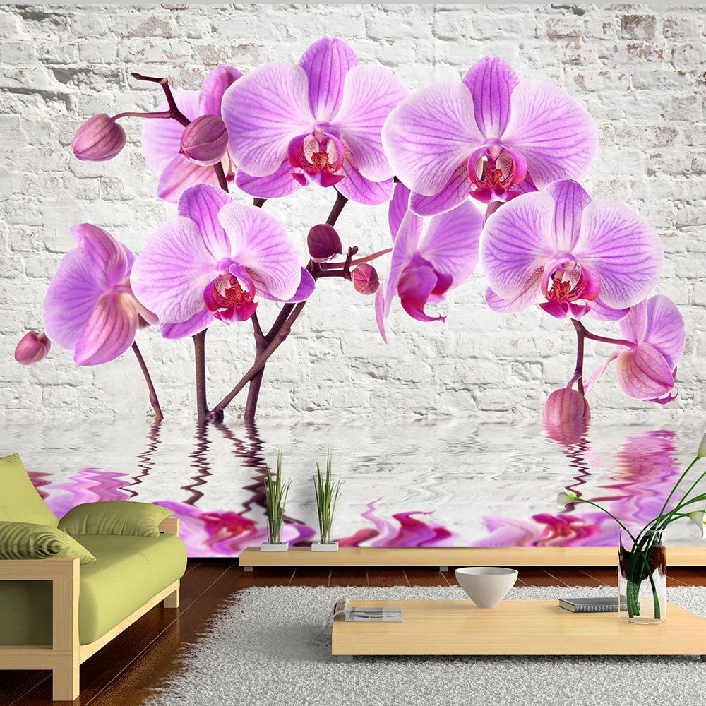 marque generique - 300x210 Papier peint Orchidées Fleurs Joli Purple Delight - Papier peint