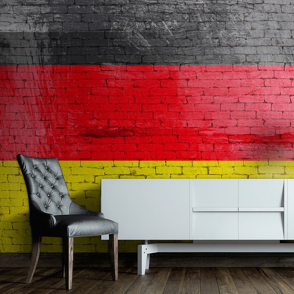 Bimago - Papier peint | German flag | 150x105 | Fonds et Dessins | Brique | - Papier peint