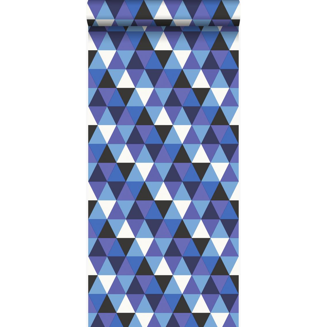 Origin - Origin papier peint triangles bleu - 347205 - 53 cm x 10,05 m - Papier peint
