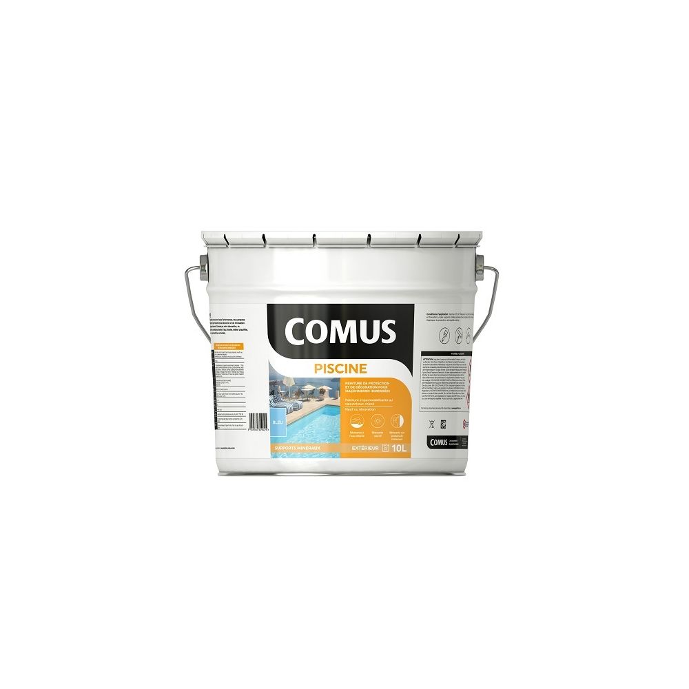 Comus - COMUS PISCINE - Bleu 10L - Peinture pour piscines et maçonnerie en immersion - COMUS - Imperméabilisant mur & sol