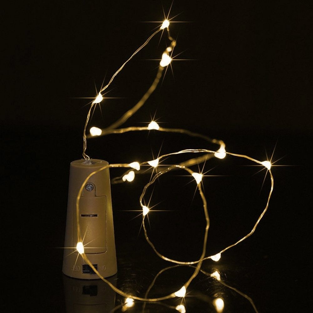 marque generique - Bouchon de vin 5LED en laiton allume une chaîne lumineuse décorative - Ruban LED