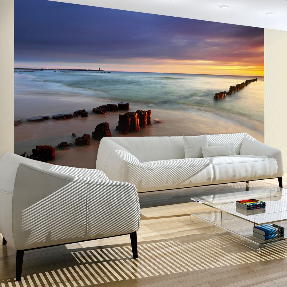 Bimago - Papier peint - plage - lever de soleil - Décoration, image, art | Paysages | Mer | - Papier peint