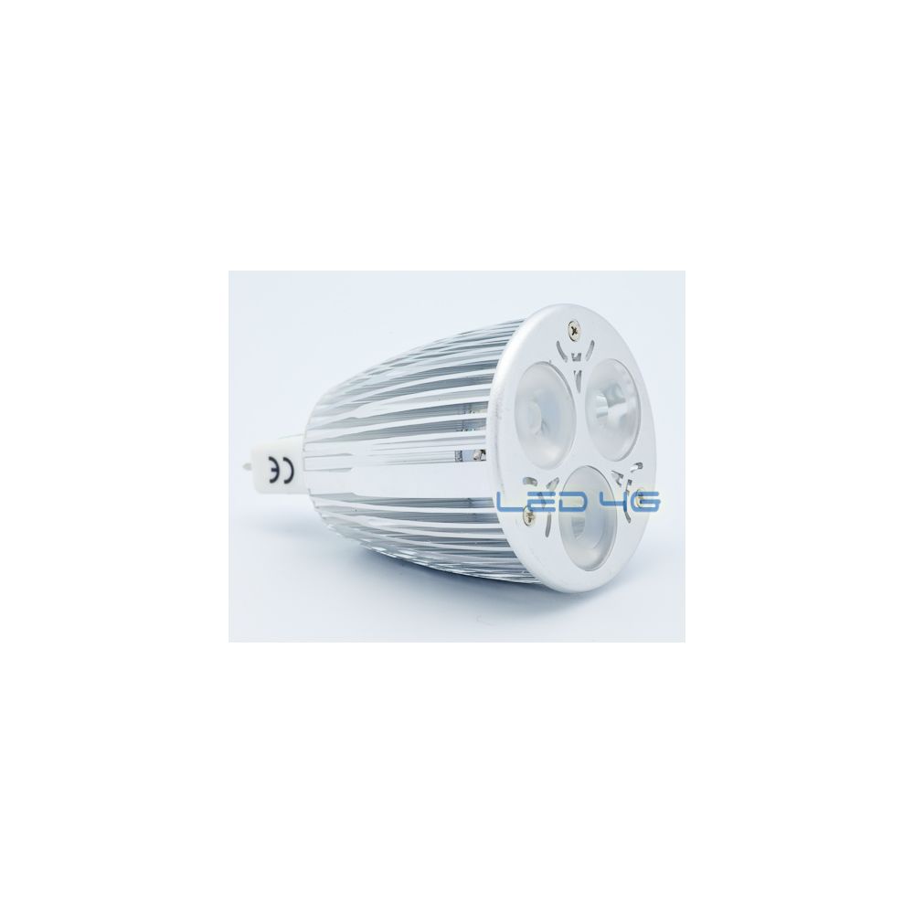 Led4G - Spot LED MR16 3 x 2W 12 Volts - Super Puissante - LED 4G DESTOCKAGE (Teinte de l'éclairage : Blanc chaud) - Ampoules LED