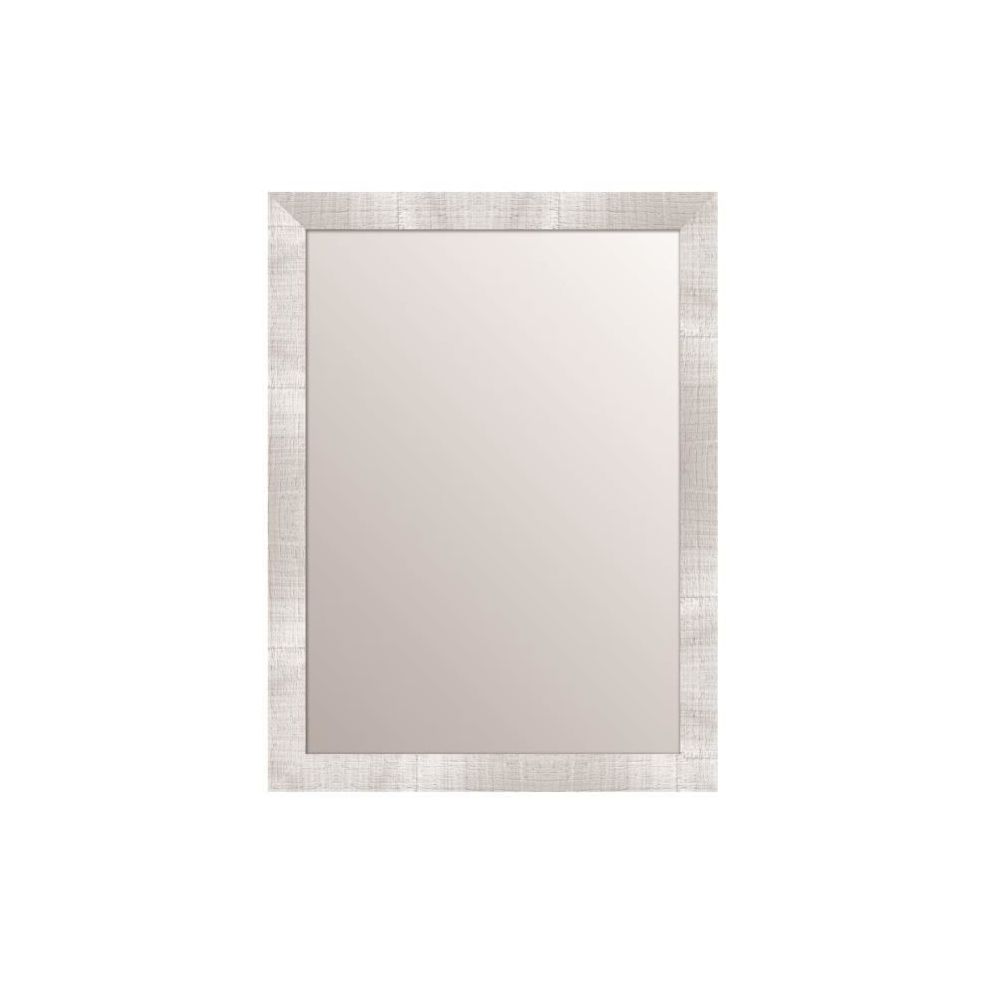 marque generique - MIROIR TEXA Miroir rectangulaire 50x70 cm Blanc - Miroir de salle de bain