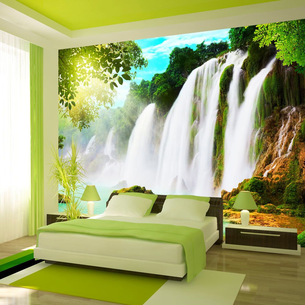 Bimago - Papier peint - The beauty of nature: Waterfall - Décoration, image, art | Paysages | Rivière et cascade | - Papier peint