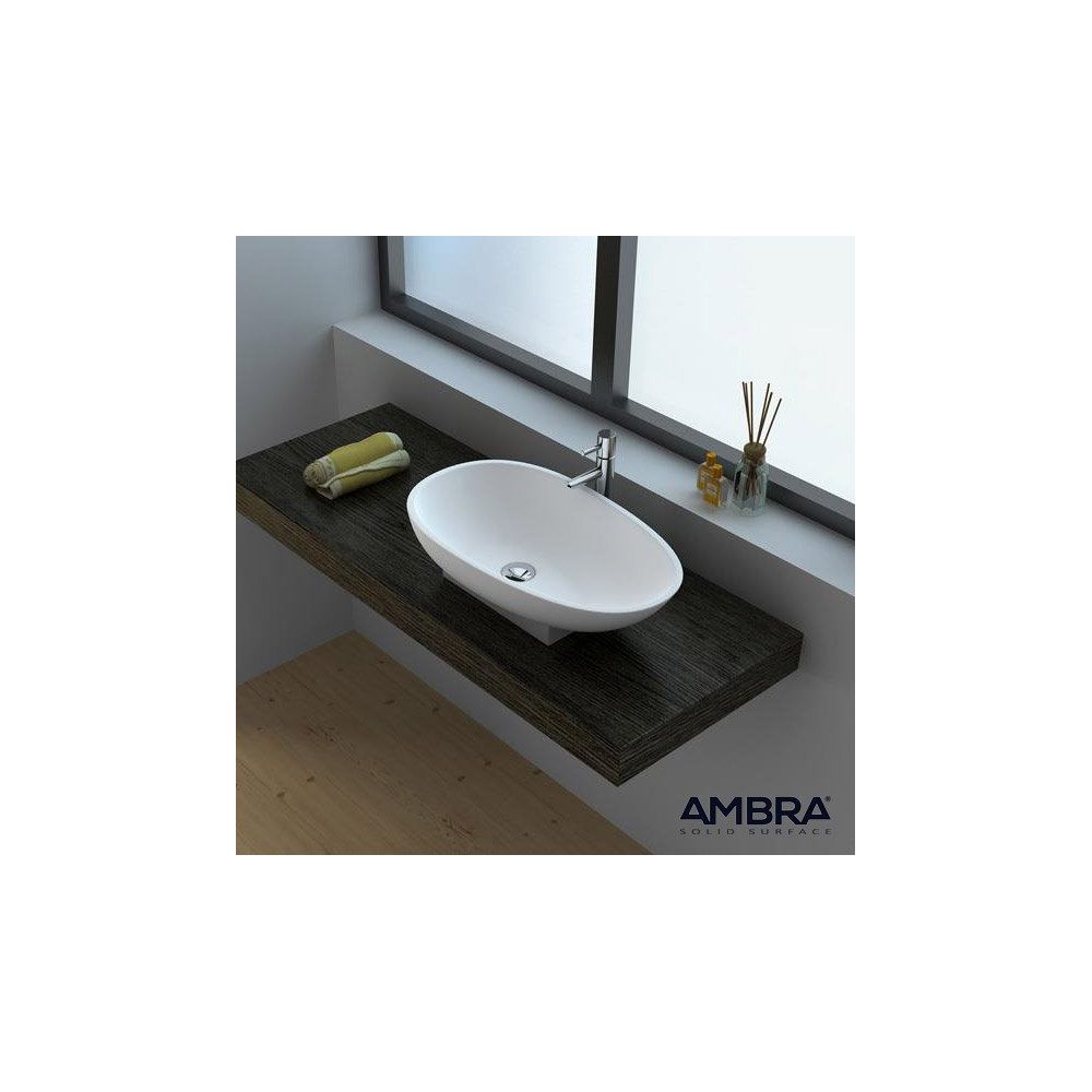 Ambra - Vasque ovale 60 cm en Solid surface - Calista - Vasque