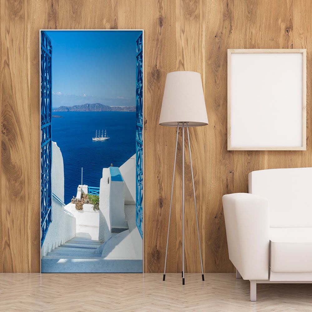 Bimago - Papier-peint pour porte - Holidays in Greece - Décoration, image, art | 70x210 cm | - Papier peint