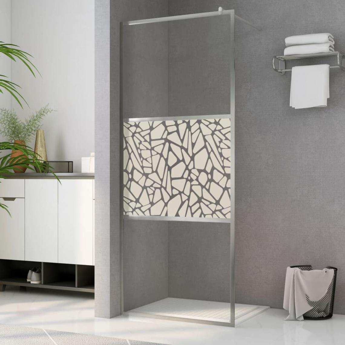 Vidaxl - vidaXL Paroi de douche à l'italienne à verre ESG pierre 100x195 cm - Cabine de douche