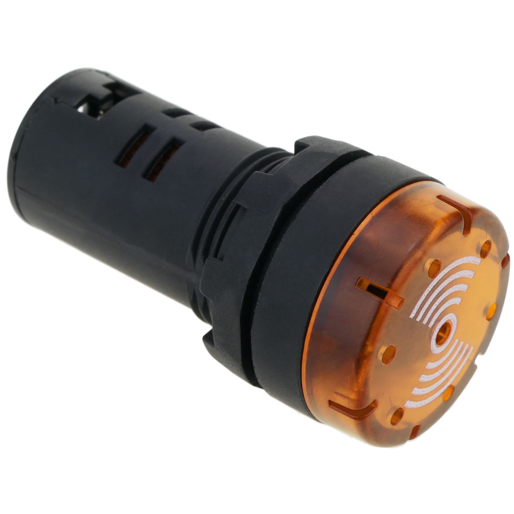 Bematik - Pilote LED indicateur clignotant avec buzzer-alarme 22mm 220 VAC pour panneaux lumiere orange - Interrupteurs et prises étanches