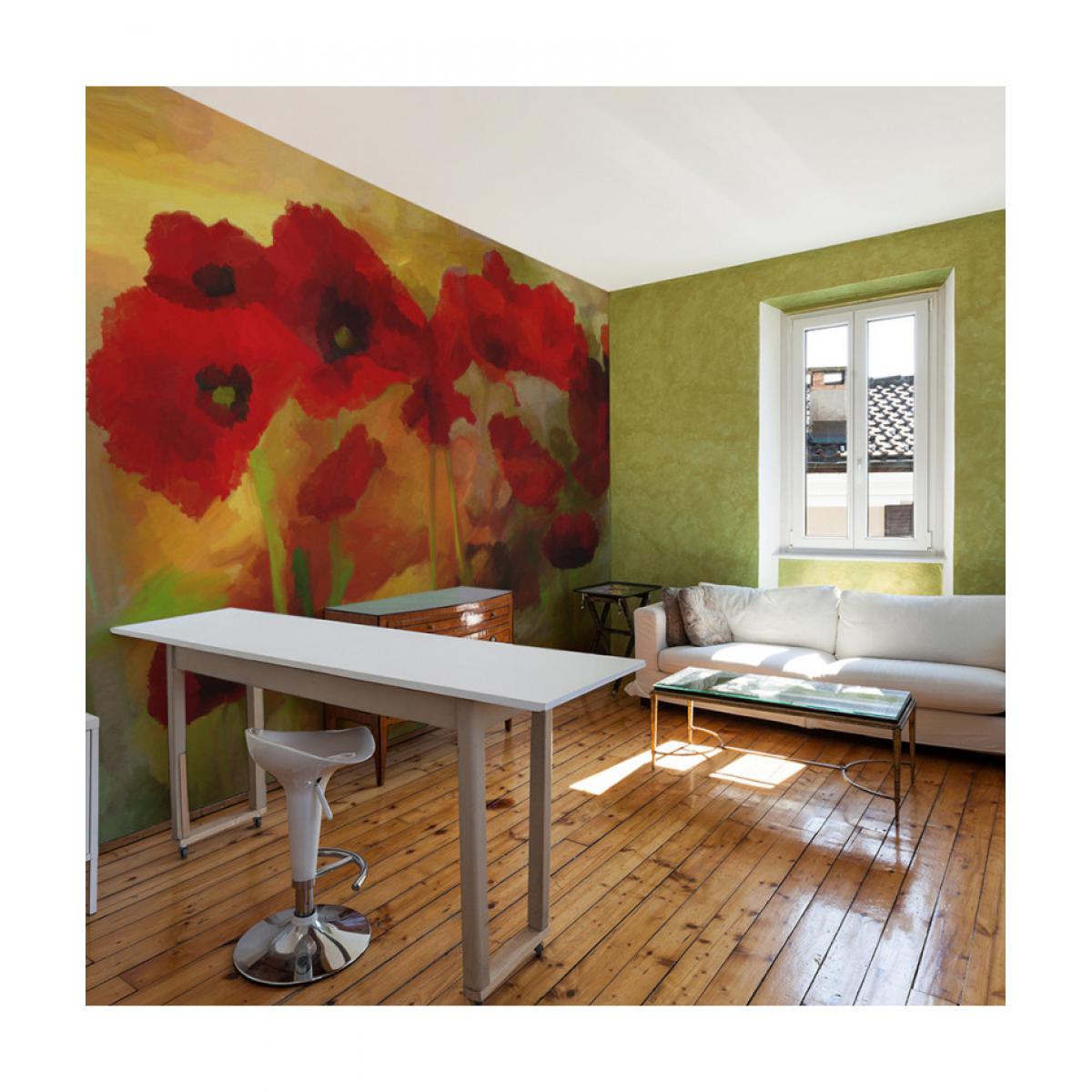 Artgeist - Papier peint - Poppies in warm tone 250x193 - Papier peint