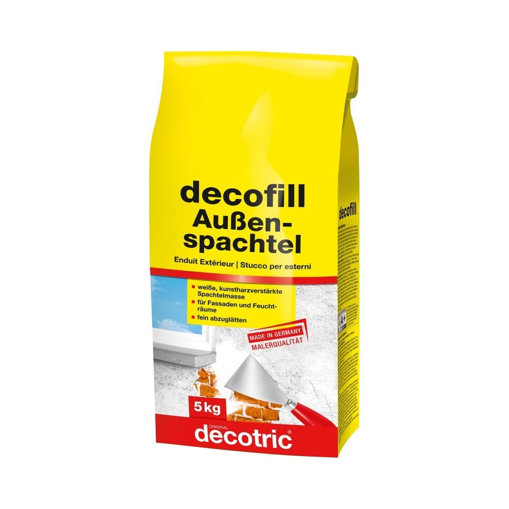 Decotric - Decofill Enduit de rebouchage et de lissage 5 kg, extérieur decotric - Enduit