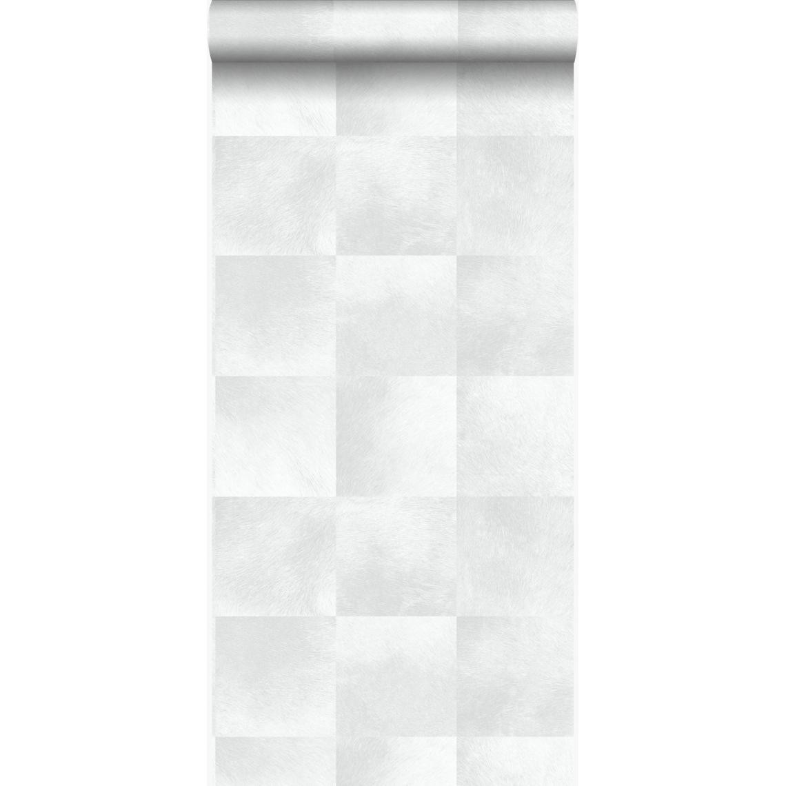 Origin - Origin papier peint peau d'animal avec texture de fourrure gris chaud clair - 347485 - 53 cm x 10,05 m - Papier peint