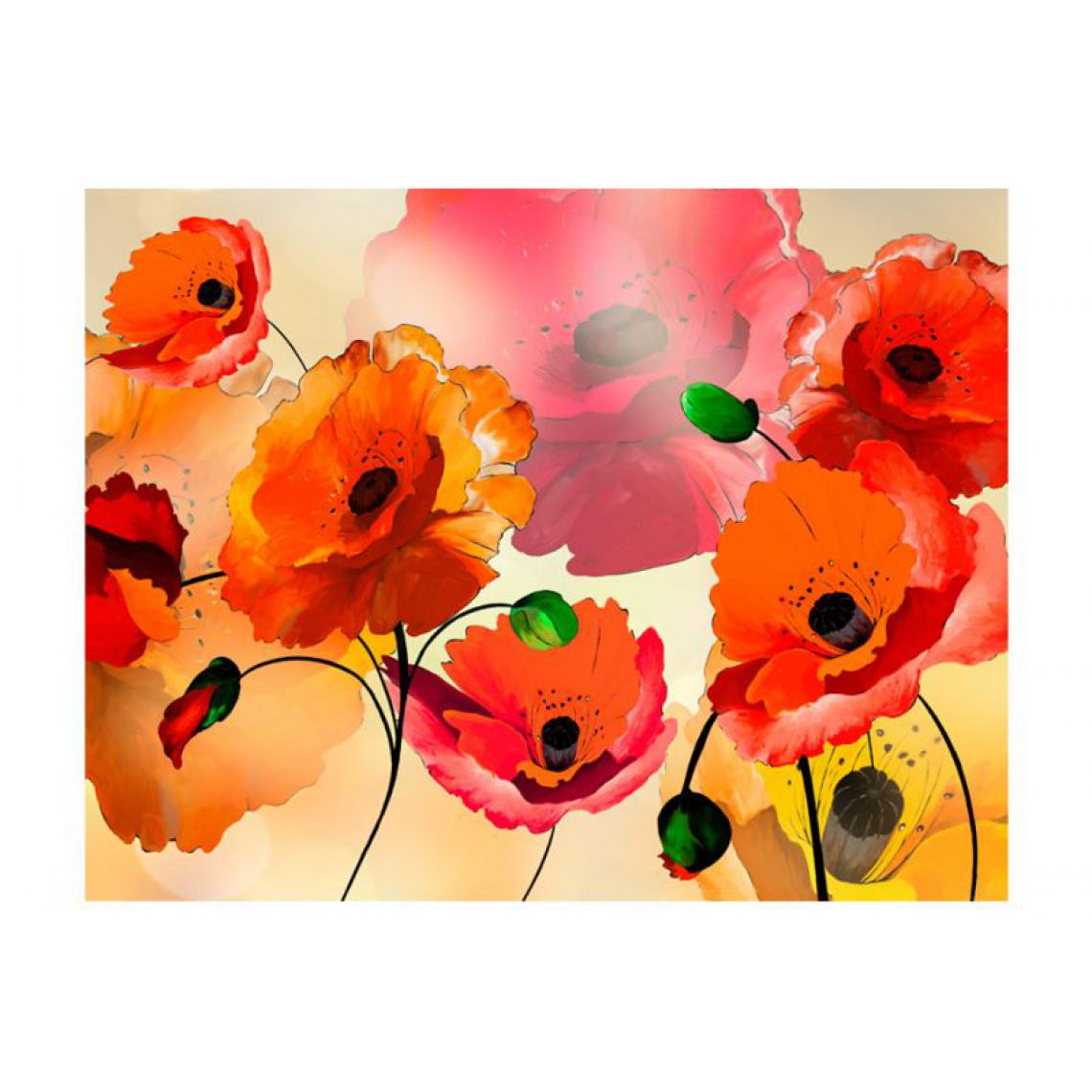 Artgeist - Papier peint - Velvet poppies .Taille : 400x309 - Papier peint