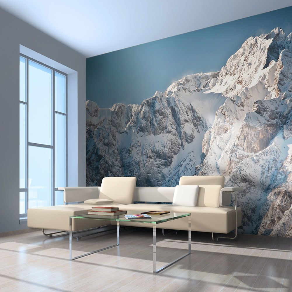 Bimago - Papier peint - Paysage enneigé, Alpes - Décoration, image, art | Paysages | Montagnes | - Papier peint