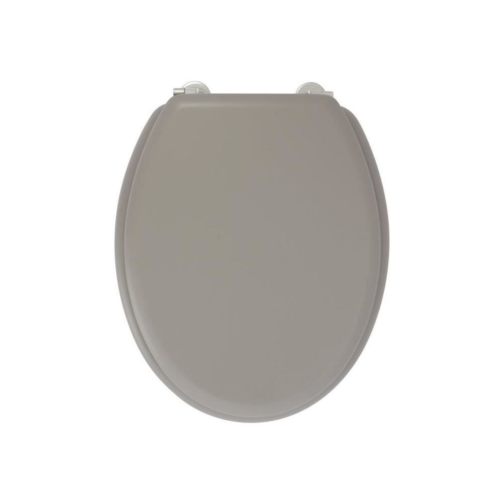 Gelco - GELCO DESIGN Abattant WC Dolce - Charnieres inox - Bois moulé - Taupe - Abattant WC