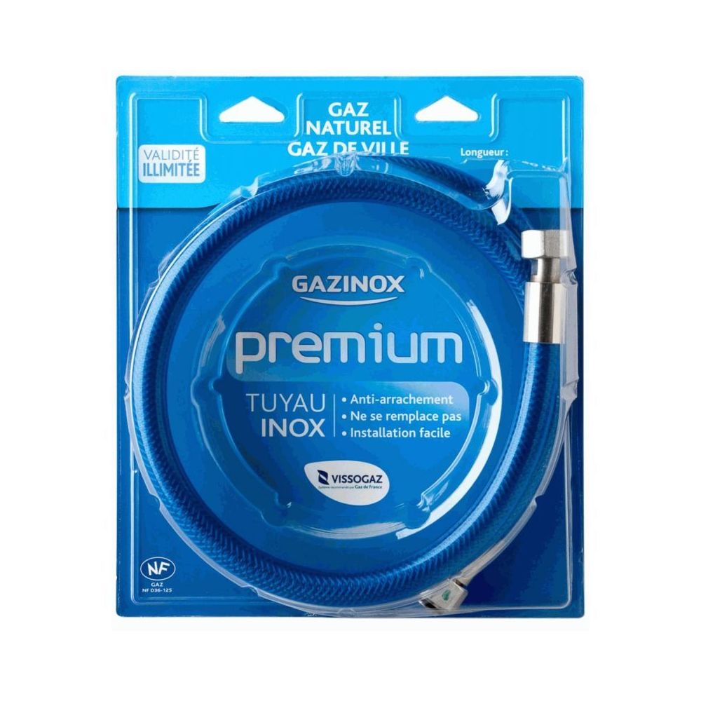 Gazinox - Tuyau de Gaz Naturel GAZINOX Premium GN 2m - Flexible gaz
