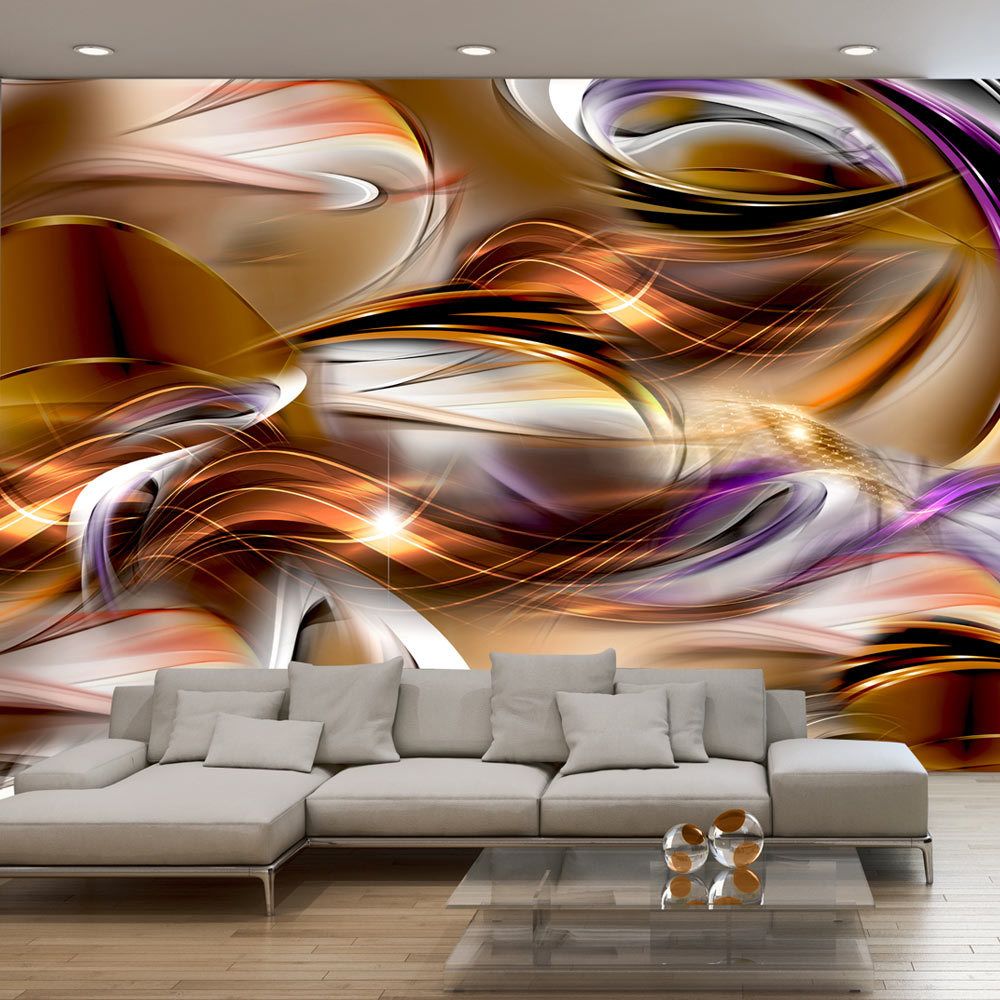 marque generique - 400x280 Papier peint Moderne Abstractions sublime Mer d'amber - Papier peint