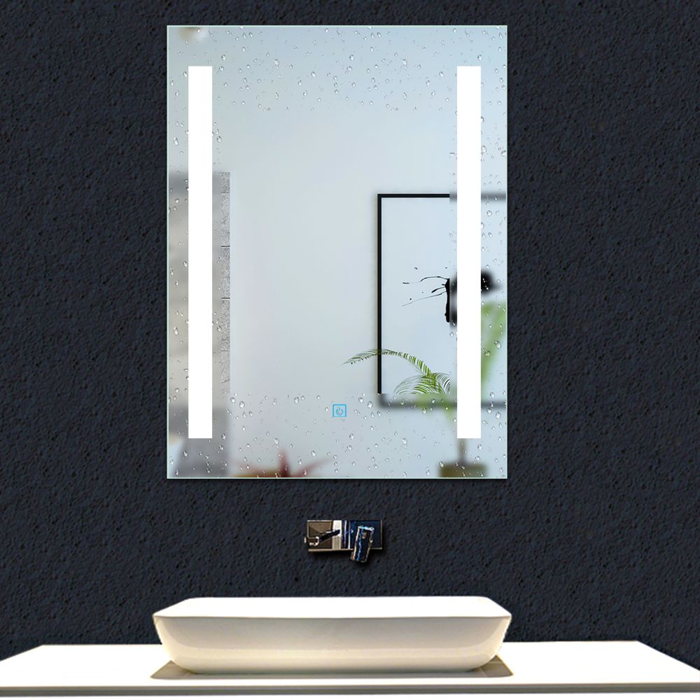marque generique - Miroir de salle de bain avec lumières Led 50x70cm (LxH) - Miroir de salle de bain