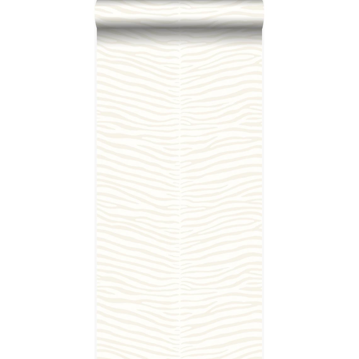 Origin - Origin papier peint peau de zèbre blanc - 346811 - 53 cm x 10,05 m - Papier peint