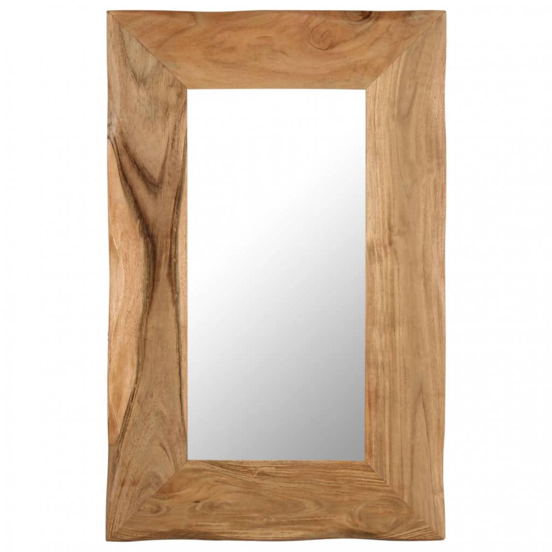 Icaverne - Chic Décorations famille Kiev Miroir cosmétique 50x80 cm Bois solide d'acacia - Miroir de salle de bain