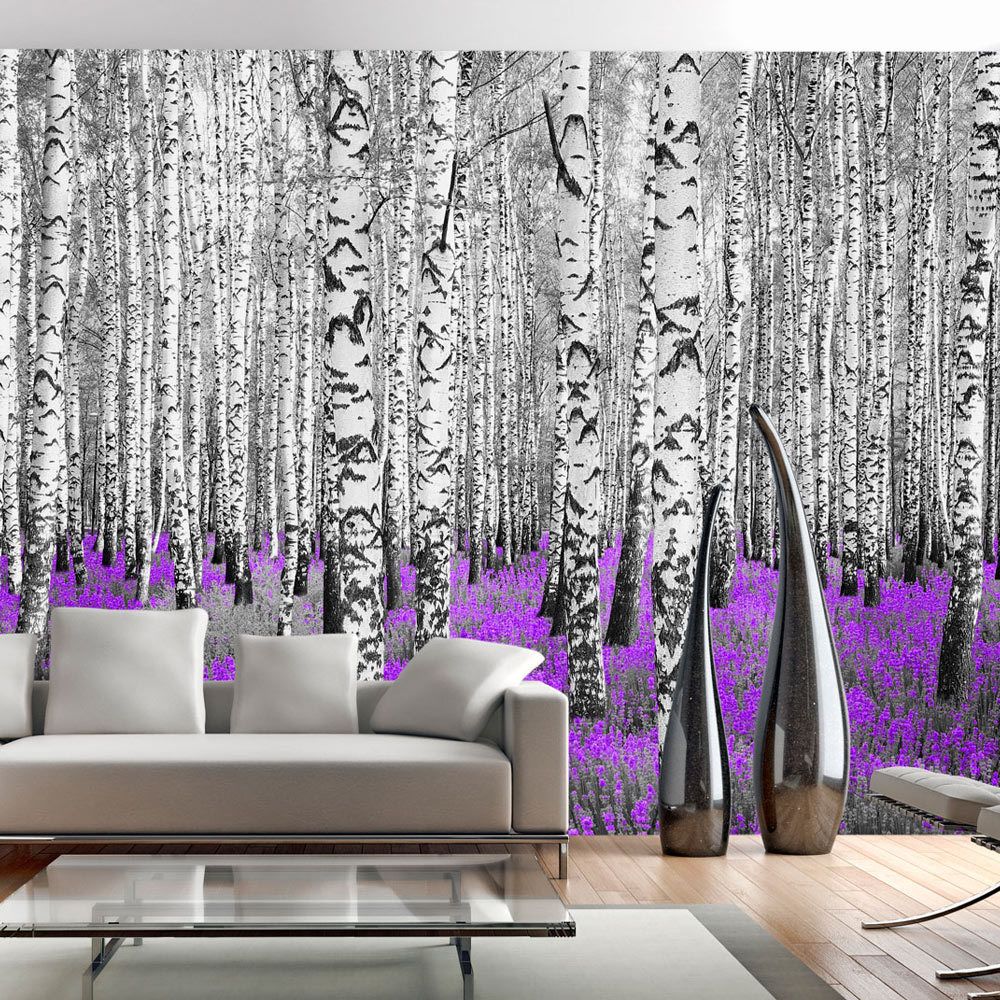 marque generique - 200x140 Papier peint Arbres et Forêt Paysages Moderne Purple asylum - Papier peint