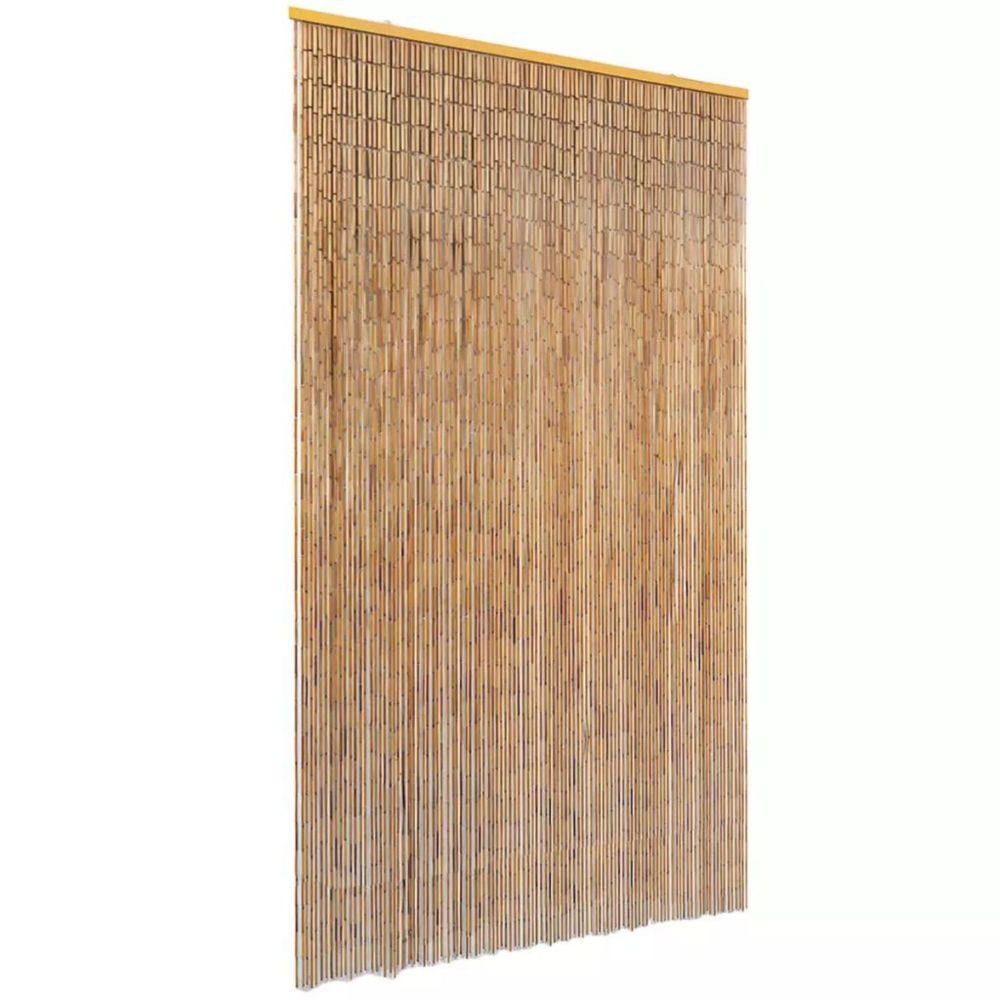 Vidaxl - Rideau de porte contre insectes Bambou 120 x 220 cm | Brun - Moustiquaire Fenêtre